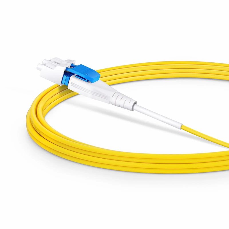 SFPS 3m (10ft) Fiber Patch Cable, 2 Fibers, LC UPC Duplex to LC UPC Duplex Flat Clip Uniboot, Single Mode (OS2), Riser (OFNR), 2.0mm, Yellow SFPS