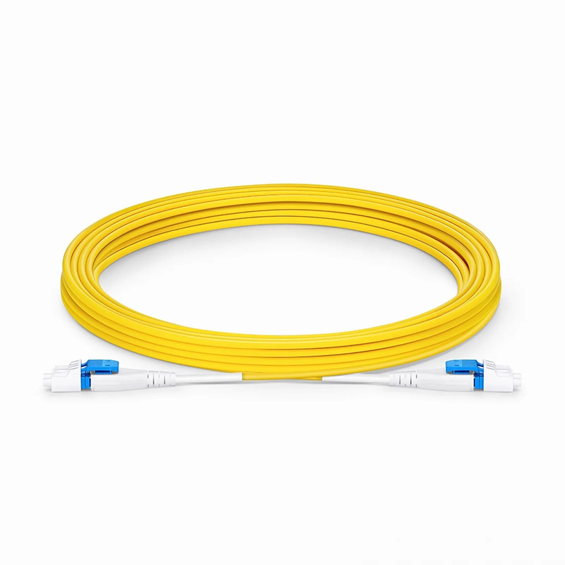 SFPS 7m (23ft) Fiber Patch Cable, 2 Fibers, LC UPC Duplex to LC UPC Duplex Flat Clip Uniboot, Single Mode (OS2), Riser (OFNR), 2.0mm, Yellow SFPS
