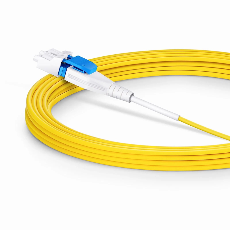 SFPS 7m (23ft) Fiber Patch Cable, 2 Fibers, LC UPC Duplex to LC UPC Duplex Flat Clip Uniboot, Single Mode (OS2), Riser (OFNR), 2.0mm, Yellow SFPS