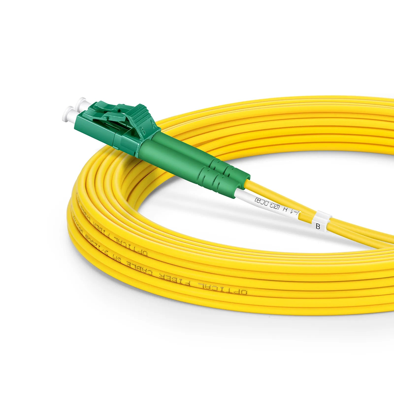 SFPS 5m (16ft) Fiber Patch Cable, 2 Fibers, LC UPC Duplex to LC APC Duplex, Single Mode (OS2), Riser (OFNR), 2.0mm, Tight-Buffered, Yellow SFPS