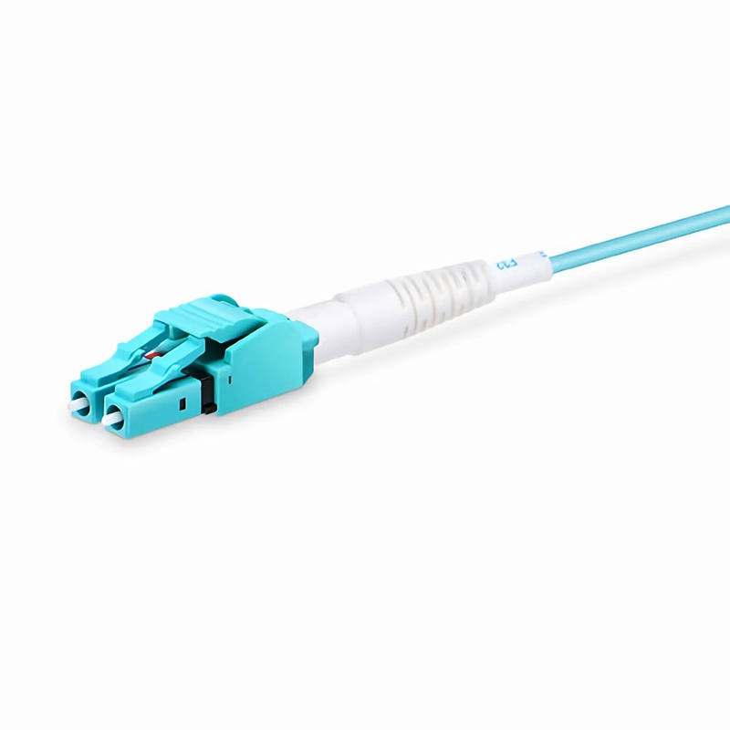 SFPS 3m (10ft) Fiber Patch Cable, 2 Fibers, LC UPC Duplex to LC UPC Duplex Switchable Clip Uniboot, Multimode (OM3), Riser (OFNR), 2.0mm, Aqua SFPS