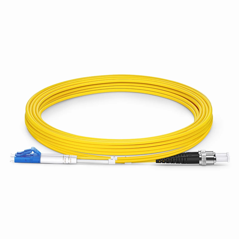 SFPS 3m (10ft) Fiber Patch Cable, 2 Fibers, LC UPC Duplex to ST UPC, Single Mode (OS2), LSZH, 2.0mm, Tight-Buffered, Yellow SFPS