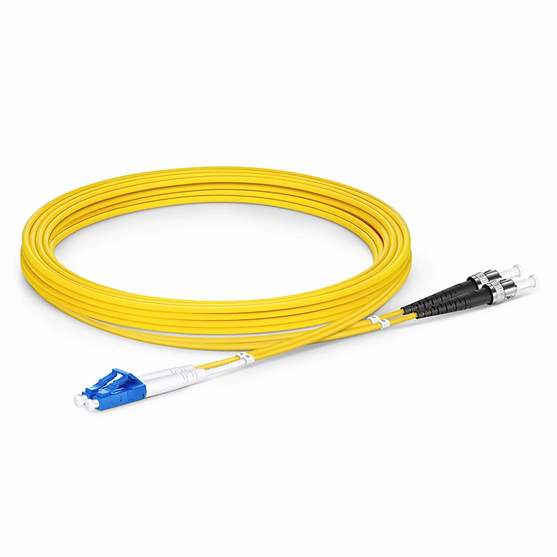 SFPS 3m (10ft) Fiber Patch Cable, 2 Fibers, LC UPC Duplex to ST UPC, Single Mode (OS2), LSZH, 2.0mm, Tight-Buffered, Yellow SFPS