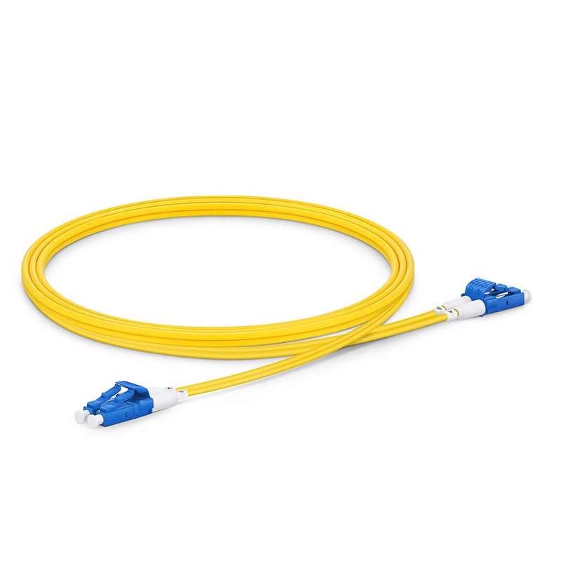 SFPS 1m (3ft) Fiber Patch Cable, 2 Fibers, Short Boot, LC UPC Duplex to LC UPC Duplex, Single Mode (OS2), Riser (OFNR), 2.0mm, Tight-Buffered, Yellow SFPS