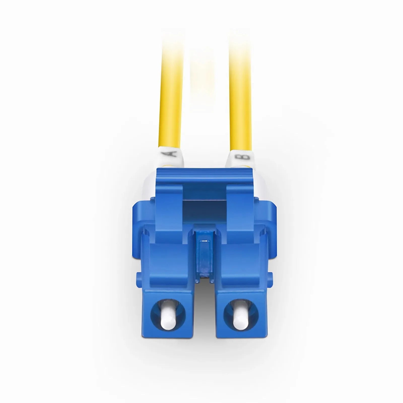 SFPS 1.5m (5ft) Fiber Patch Cable, 2 Fibers, Short Boot, LC UPC Duplex to LC UPC Duplex, Single Mode (OS2), Riser (OFNR), 2.0mm, Tight-Buffered, Yellow SFPS