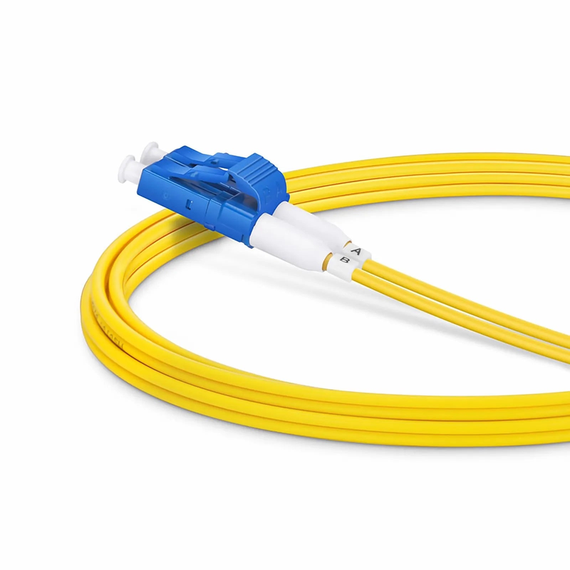 SFPS 2m (7ft) Fiber Patch Cable, 2 Fibers, Short Boot, LC UPC Duplex to LC UPC Duplex, Single Mode (OS2), Riser (OFNR), 2.0mm, Tight-Buffered, Yellow SFPS