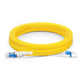 SFPS 10m (33ft) Fiber Patch Cable, 4 Fibers, 2 x CSA UPC Duplex to 2 x LC UPC Duplex Flat Clip Uniboot, Single Mode (OS2), Riser (OFNR), 2.0mm, Yellow, for 200/400/800G Network Connection SFPS