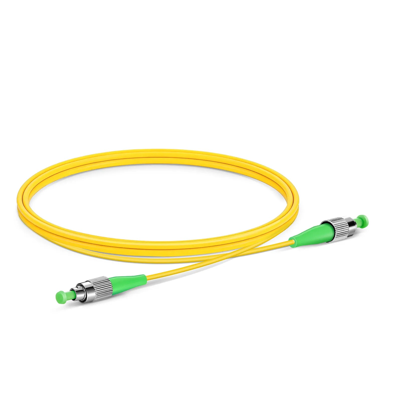 SFPS 1m (3ft) Fiber Patch Cable, 1 Fiber, FC APC Simplex to FC APC Simplex, Single Mode (OS2), Riser (OFNR), 3.0mm, Tight-Buffered, Yellow SFPS