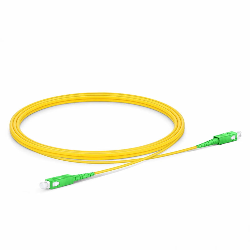 SFPS 2m (7ft) Fiber Patch Cable, 1 Fiber, SC APC Simplex to SC APC Simplex, Single Mode (OS2), Riser (OFNR), 3.0mm, Tight-Buffered, Yellow SFPS