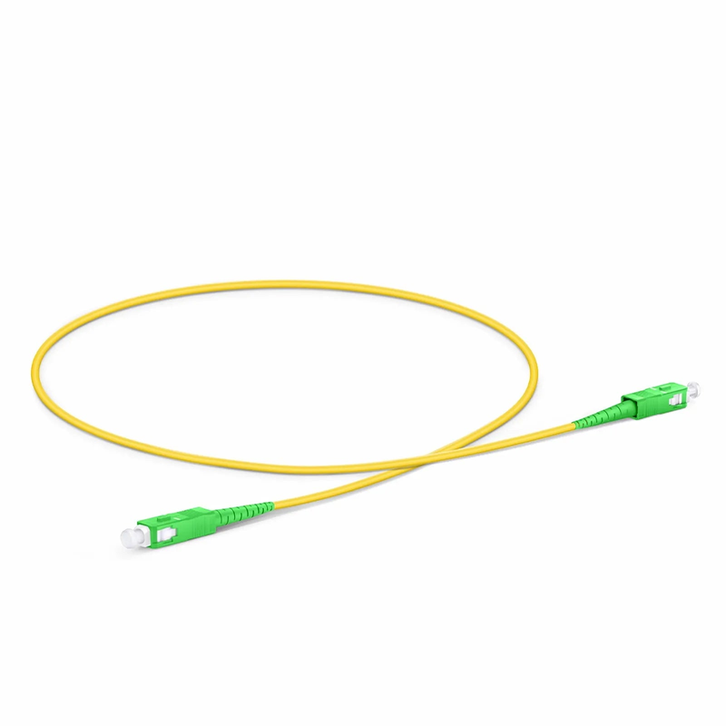 SFPS 0.5m (1.6ft) Fiber Patch Cable, 1 Fiber, SC APC Simplex to SC APC Simplex, Single Mode (OS2), Riser (OFNR), 3.0mm, Tight-Buffered, Yellow SFPS