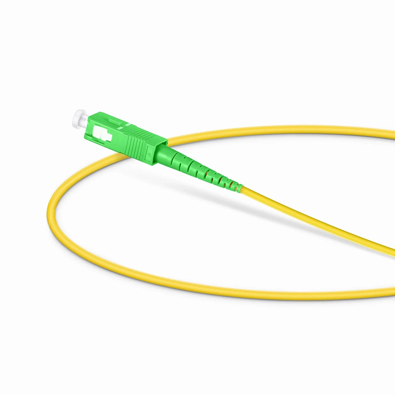 SFPS 0.5m (1.6ft) Fiber Patch Cable, 1 Fiber, SC APC Simplex to SC APC Simplex, Single Mode (OS2), Riser (OFNR), 3.0mm, Tight-Buffered, Yellow SFPS