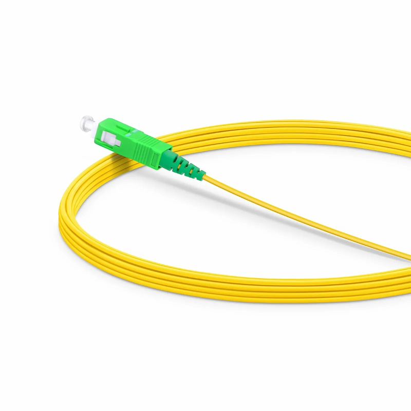 SFPS 5m (16ft) Fiber Patch Cable, 1 Fiber, SC APC Simplex to SC APC Simplex, Single Mode (OS2), Riser (OFNR), 1.2mm, Tight-Buffered, Yellow SFPS