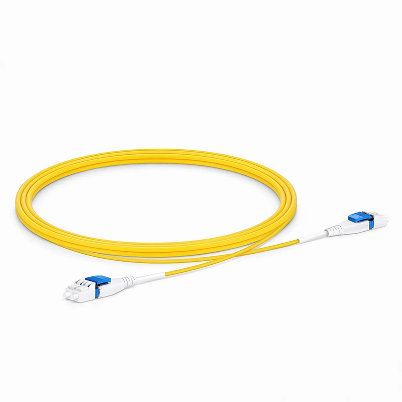 SFPS 1.5m (5ft) Fiber Patch Cable, 2 Fibers, LC UPC Duplex to LC UPC Duplex Flat Clip Uniboot, Single Mode (OS2), LSZH, 2.0mm,Yellow SFPS