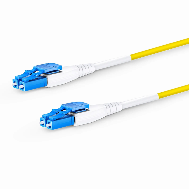 SFPS 1.5m (5ft) Fiber Patch Cable, 2 Fibers, LC UPC Duplex to LC UPC Duplex Flat Clip Uniboot, Single Mode (OS2), LSZH, 2.0mm,Yellow SFPS