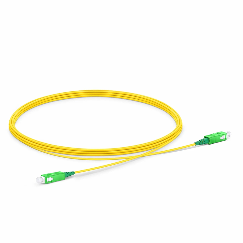 SFPS 3m (10ft) Fiber Patch Cable, 1 Fiber, SC APC Simplex to SC APC Simplex, Single Mode (OS2), LSZH, 1.2mm, Tight-Buffered, Yellow SFPS