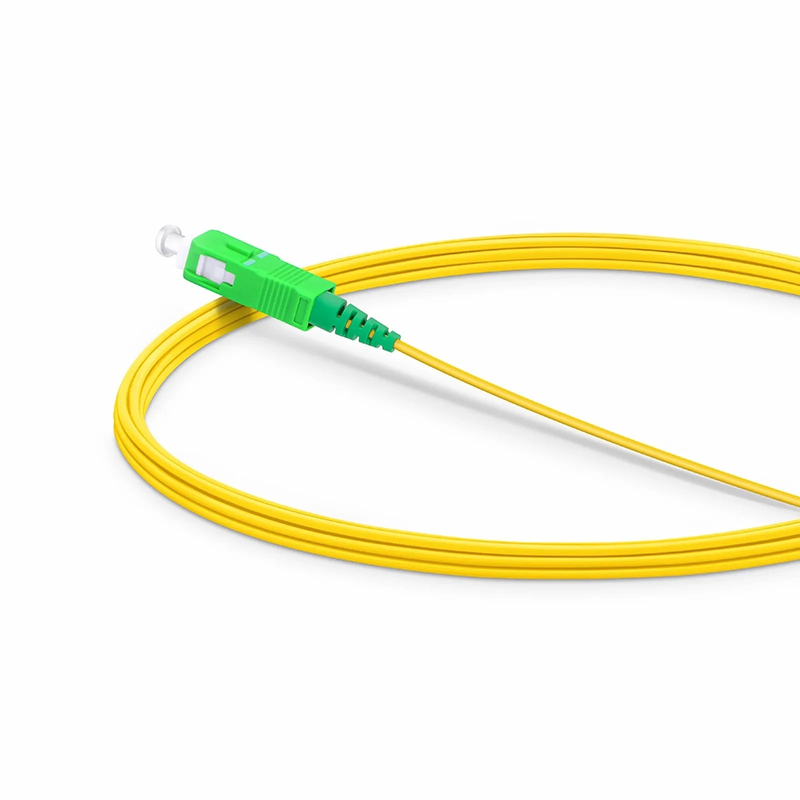SFPS 3m (10ft) Fiber Patch Cable, 1 Fiber, SC APC Simplex to SC APC Simplex, Single Mode (OS2), LSZH, 1.2mm, Tight-Buffered, Yellow SFPS