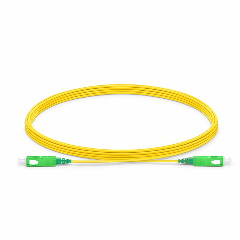 SFPS 5m (16ft) Fiber Patch Cable, 1 Fiber, SC APC Simplex to SC APC Simplex, Single Mode (OS2), LSZH, 1.2mm, Tight-Buffered, Yellow SFPS