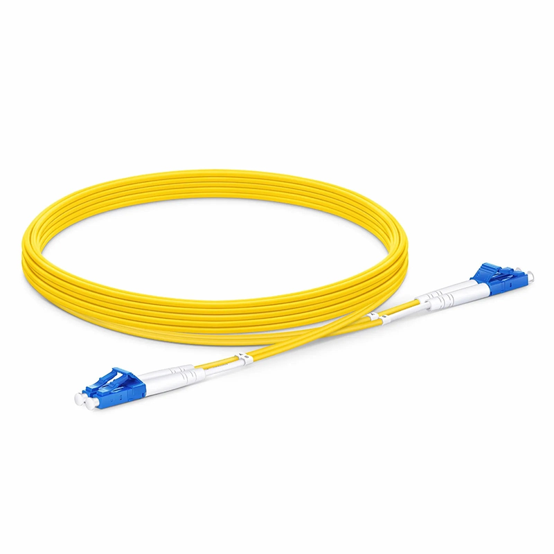 SFPS 5m (16ft) Fiber Patch Cable, 2 Fibers, LC UPC Duplex to LC UPC Duplex, Single Mode (OS2), Plenum (OFNP), 1.6mm, Tight-Buffered, Yellow SFPS