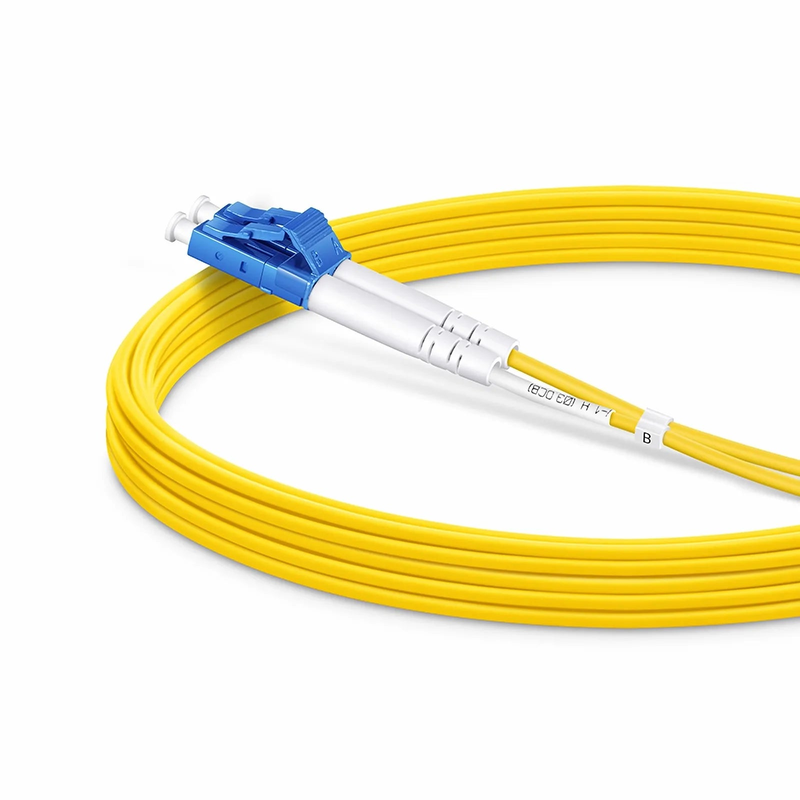 SFPS 5m (16ft) Fiber Patch Cable, 2 Fibers, LC UPC Duplex to LC UPC Duplex, Single Mode (OS2), Plenum (OFNP), 1.6mm, Tight-Buffered, Yellow SFPS