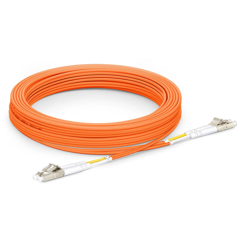 SFPS 30m (98ft) Fiber Patch Cable, 2 Fibers, LC UPC Duplex to LC UPC Duplex, Multimode (OM2), Riser (OFNR), 2.0mm, Tight-Buffered, Orange SFPS