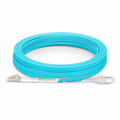 SFPS 10m (33ft) Fiber Patch Cable, 2 Fibers, LC UPC Duplex to SC UPC Duplex, Multimode (OM3), Riser (OFNR), 2.0mm, Tight-Buffered, Aqua SFPS