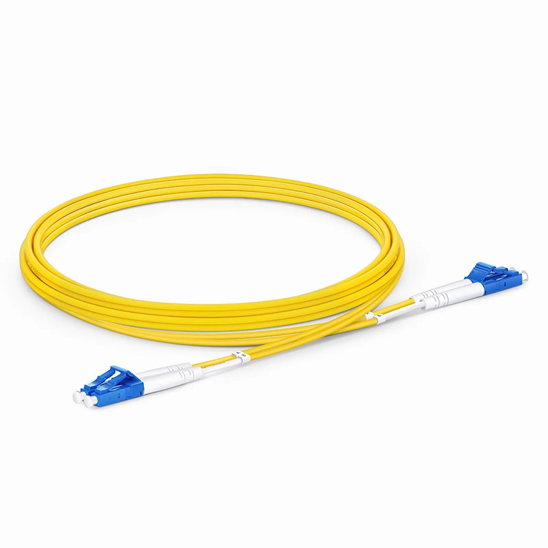 SFPS 2m (7ft) Fiber Patch Cable, 2 Fibers, LC UPC Duplex to LC UPC Duplex, Single Mode (OS2), LSZH, 2.0mm, Tight-Buffered, Yellow SFPS