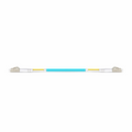 SFPS 0.3m (0.98ft) Fiber Patch Cable, 2 Fibers, LC UPC Duplex to LC UPC Duplex, Multimode (OM3), Riser (OFNR), 2.0mm, Tight-Buffered, Aqua SFPS