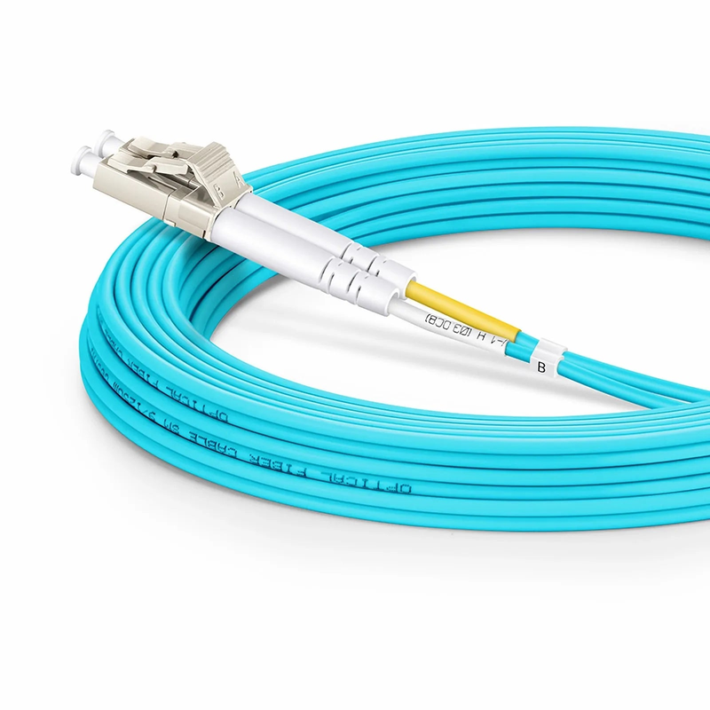 SFPS 7m (23ft) Fiber Patch Cable, 2 Fibers, LC UPC Duplex to LC UPC Duplex, Multimode (OM3), Riser (OFNR), 2.0mm, Tight-Buffered, Aqua SFPS