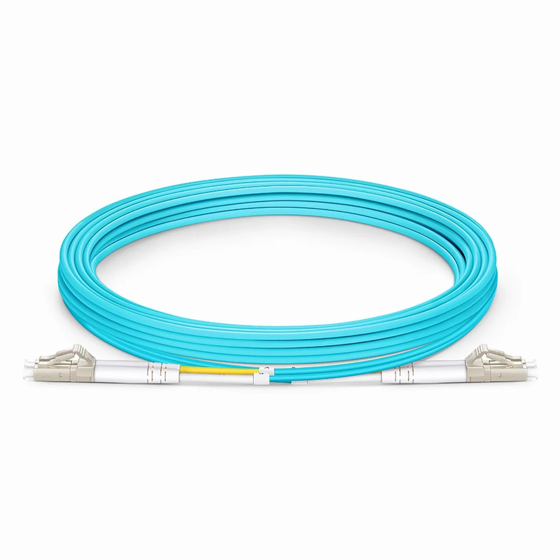 SFPS 3m (10ft) Fiber Patch Cable, 2 Fibers, LC UPC Duplex to LC UPC Duplex, Multimode (OM3), Riser (OFNR), 2.0mm, Tight-Buffered, Aqua SFPS