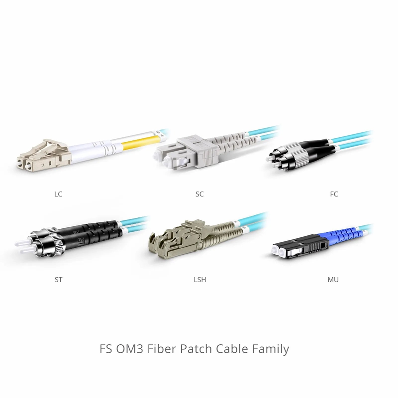SFPS 2m (7ft) Fiber Patch Cable, 2 Fibers, LC UPC Duplex to LC UPC Duplex, Multimode (OM3), Riser (OFNR), 2.0mm, Tight-Buffered, Aqua