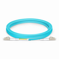 SFPS 4m (13ft) Fiber Patch Cable, 2 Fibers, LC UPC Duplex to LC UPC Duplex, Multimode (OM3), Riser (OFNR), 2.0mm, Tight-Buffered, Aqua SFPS