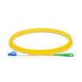 SFPS 3m (10ft) Fiber Patch Cable, 1 Fiber, LC UPC Simplex to SC APC Simplex, Single Mode (OS2), Riser (OFNR), 2.0mm, Tight-Buffered, Yellow