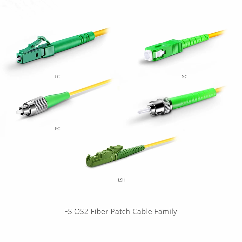 SFPS 3m (10ft) Fiber Patch Cable, 1 Fiber, LC UPC Simplex to SC APC Simplex, Single Mode (OS2), Riser (OFNR), 2.0mm, Tight-Buffered, Yellow