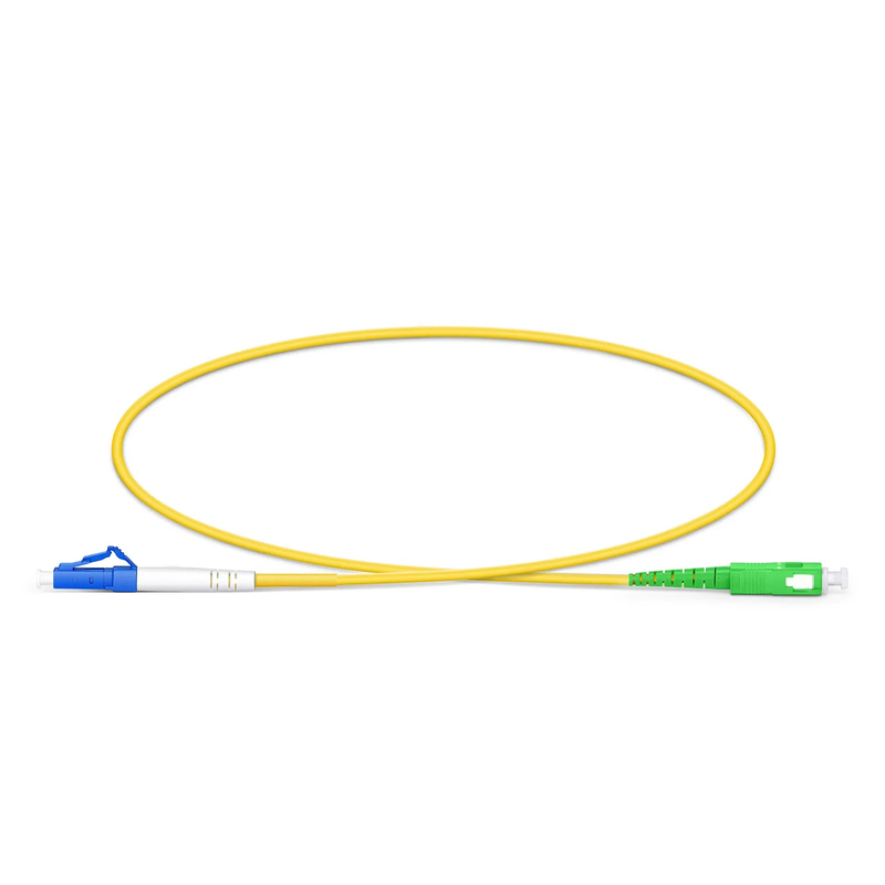 SFPS 0.5m (1.6ft) Fiber Patch Cable, 1 Fiber, LC UPC Simplex to SC APC Simplex, Single Mode (OS2), Riser (OFNR), 2.0mm, Tight-Buffered, Yellow SFPS
