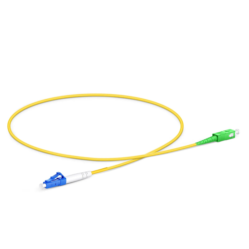 SFPS 0.5m (1.6ft) Fiber Patch Cable, 1 Fiber, LC UPC Simplex to SC APC Simplex, Single Mode (OS2), Riser (OFNR), 2.0mm, Tight-Buffered, Yellow SFPS