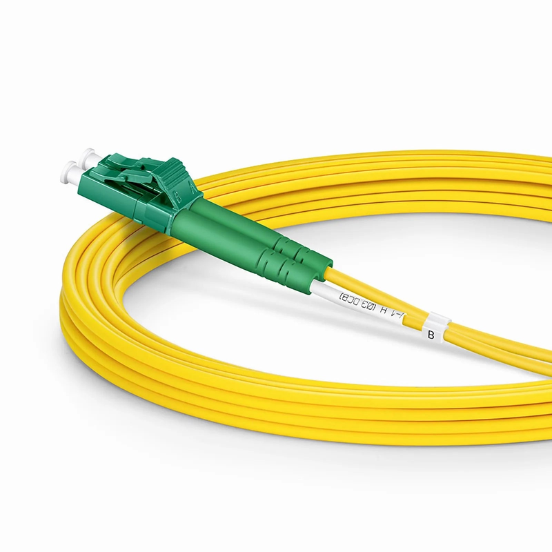 SFPS 3m (10ft) Fiber Patch Cable, 2 Fibers, LC APC Duplex to SC APC Duplex, Single Mode (OS2), Riser (OFNR), 2.0mm, Tight-Buffered, Yellow SFPS