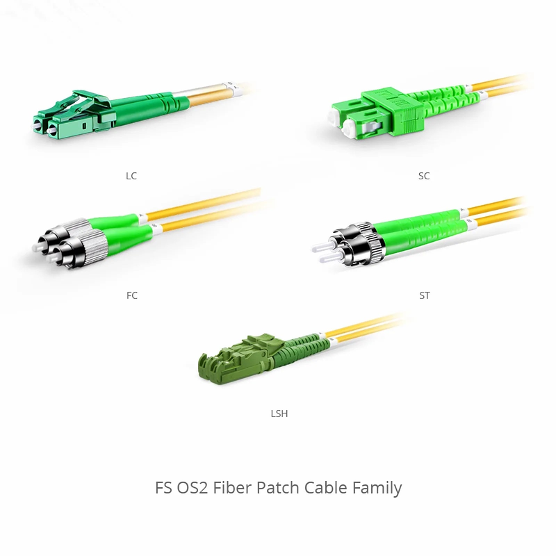 SFPS 1m (3ft) Fiber Patch Cable, 2 Fibers, LC APC Duplex to SC APC Duplex, Single Mode (OS2), Riser (OFNR), 2.0mm, Tight-Buffered, Yellow SFPS
