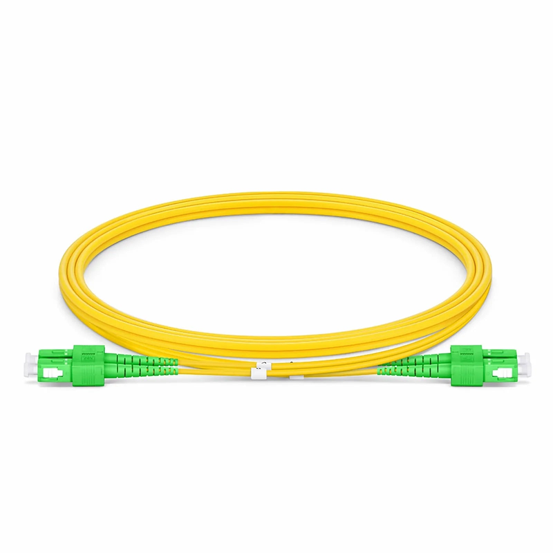 SFPS 1m (3ft) Fiber Patch Cable, 2 Fibers, SC APC Duplex to SC APC Duplex, Single Mode (OS2), Riser (OFNR), 2.0mm, Tight-Buffered, Yellow SFPS