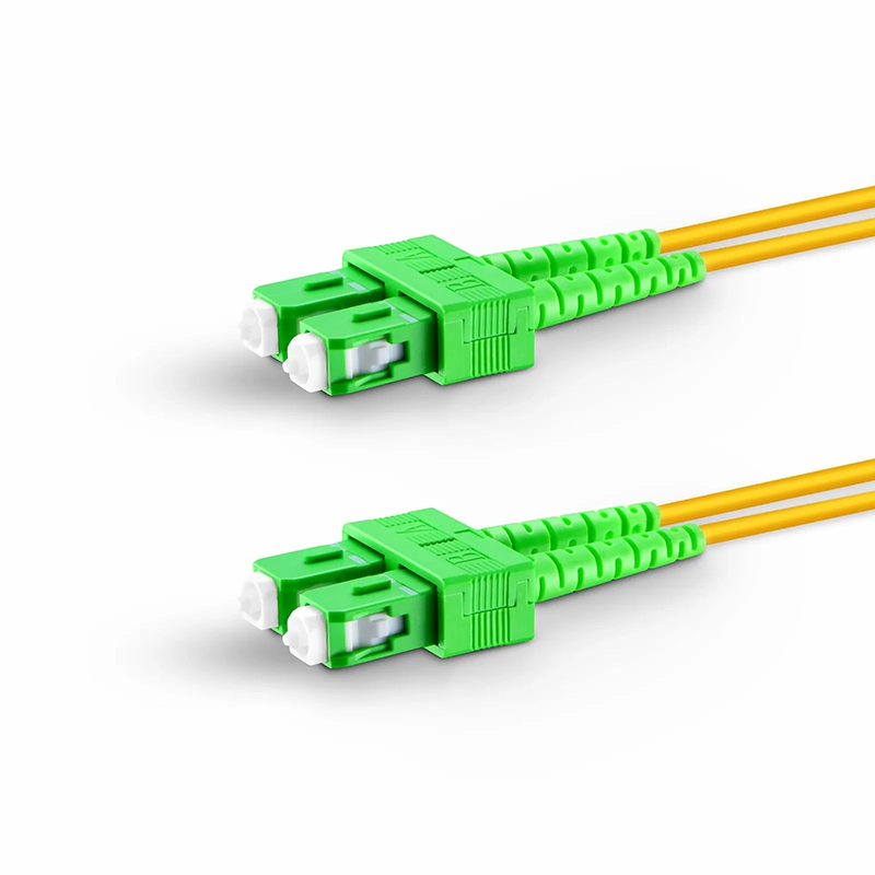 SFPS 1m (3ft) Fiber Patch Cable, 2 Fibers, SC APC Duplex to SC APC Duplex, Single Mode (OS2), Riser (OFNR), 2.0mm, Tight-Buffered, Yellow SFPS