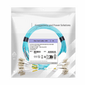 SFPS 2m (7ft) Fiber Patch Cable, 2 Fibers, LC UPC Duplex to LC UPC Duplex, Multimode (OM4), Riser (OFNR), 2.0mm, Tight-Buffered, Aqua, 10 Pcs/Pack SFPS