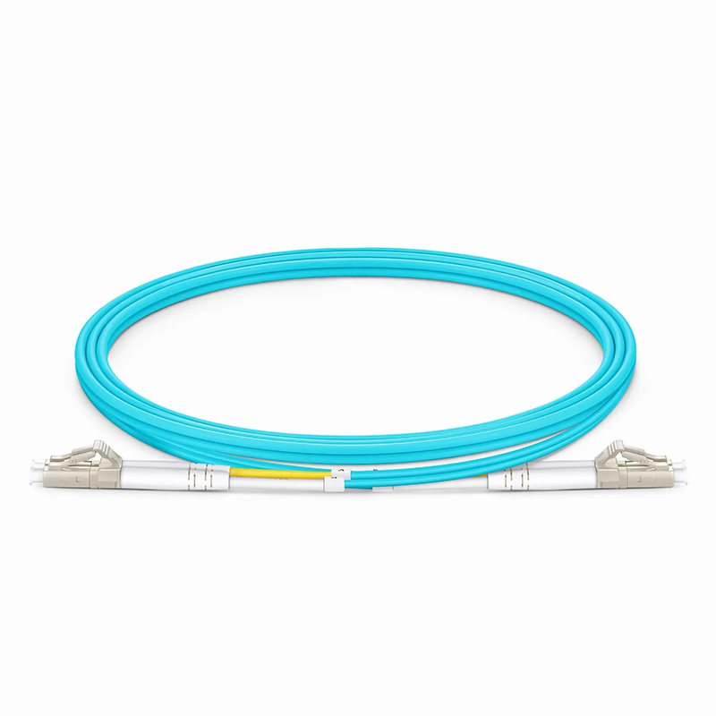 SFPS 1m (3ft) Fiber Patch Cable, 2 Fibers, LC UPC Duplex to LC UPC Duplex, Multimode (OM4), Riser (OFNR), 2.0mm, Tight-Buffered, Aqua SFPS