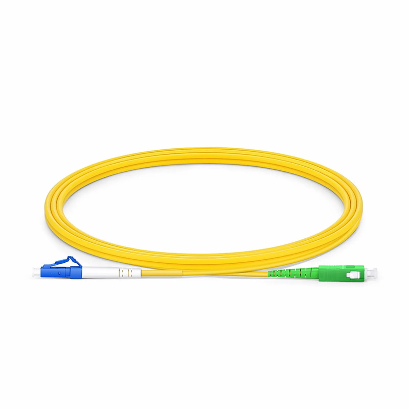 SFPS 2m (7ft) Fiber Patch Cable, 1 Fiber, LC UPC Simplex to SC APC Simplex, Single Mode (OS2), Riser (OFNR), 2.0mm, Tight-Buffered, Yellow, 10 Pcs/Pack SFPS