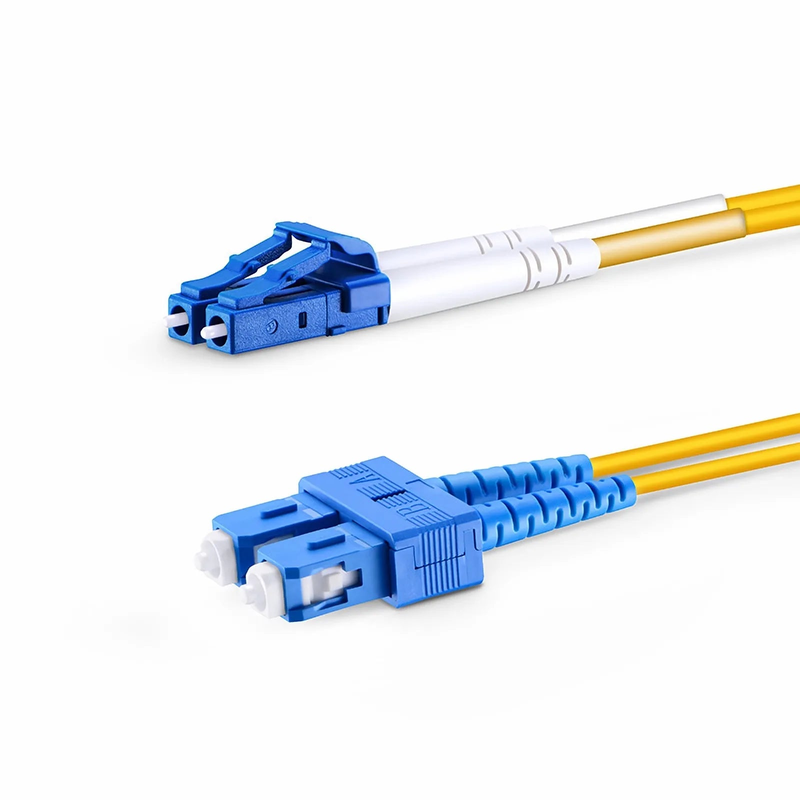 SFPS 1m (3ft) Fiber Patch Cable, 2 Fibers, LC UPC Duplex to SC UPC Duplex, Single Mode (OS2), Riser (OFNR), 2.0mm, Tight-Buffered, Yellow SFPS