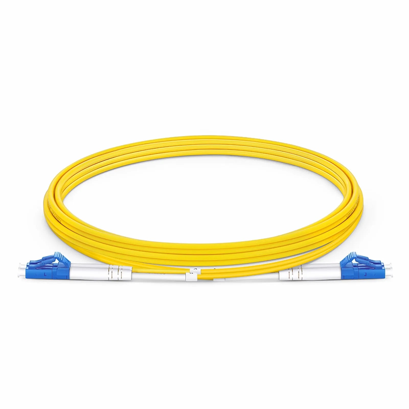 SFPS 2m (7ft) Fiber Patch Cable, 2 Fibers, LC UPC Duplex to LC UPC Duplex, Single Mode (OS2), Riser (OFNR), 2.0mm, Tight-Buffered, Yellow, 10 Pcs/Pack SFPS