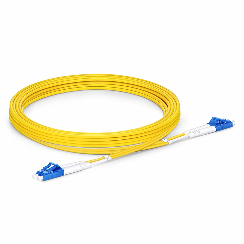 SFPS 2m (7ft) Fiber Patch Cable, 2 Fibers, G.657.A2, LC UPC Duplex to LC UPC Duplex, Single Mode (OS2), Riser (OFNR), 2.0mm, Tight-Buffered, Yellow SFPS