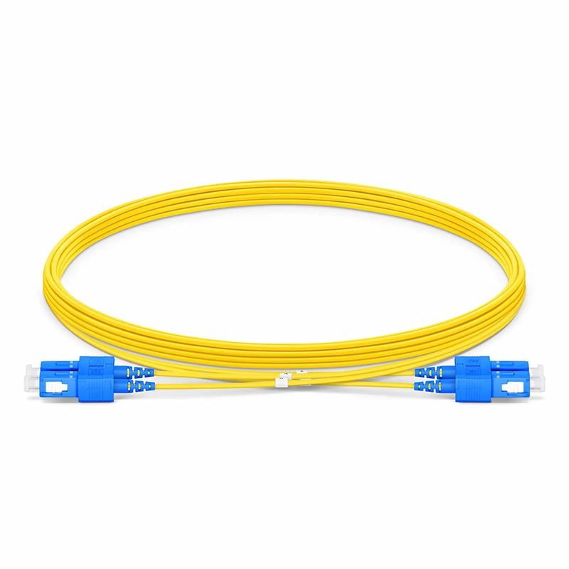 SFPS 5m (16ft) Fiber Patch Cable, 2 Fibers, SC UPC Duplex to SC UPC Duplex, Single Mode (OS2), Riser (OFNR), 1.2mm, Tight-Buffered, Yellow SFPS