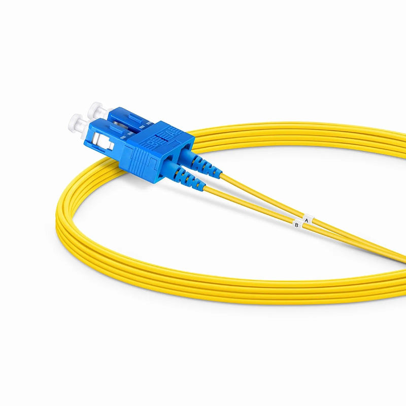 SFPS 5m (16ft) Fiber Patch Cable, 2 Fibers, SC UPC Duplex to SC UPC Duplex, Single Mode (OS2), Riser (OFNR), 1.2mm, Tight-Buffered, Yellow SFPS
