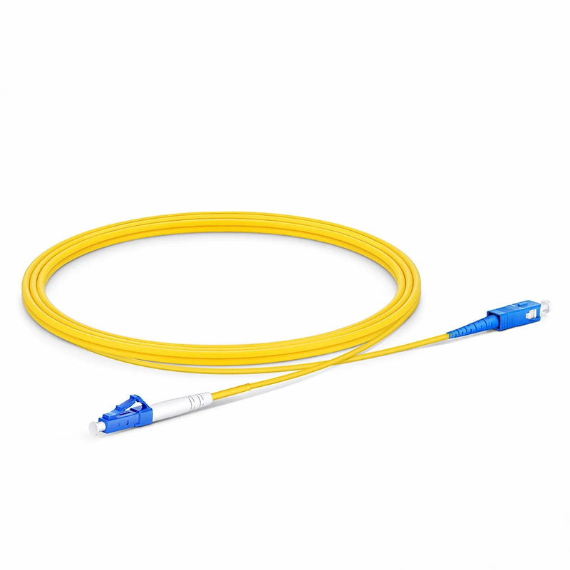 SFPS 2m (7ft) Fiber Patch Cable, 1 Fiber, LC UPC Simplex to SC UPC Simplex, Single Mode (OS2), Riser (OFNR), 2.0mm, Tight-Buffered, Yellow SFPS