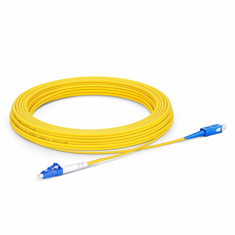 SFPS 10m (33ft) Fiber Patch Cable, 1 Fiber, LC UPC Simplex to SC UPC Simplex, Single Mode (OS2), Riser (OFNR), 2.0mm, Tight-Buffered, Yellow SFPS