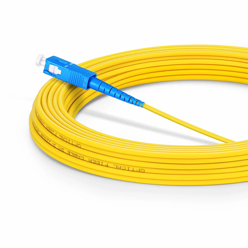SFPS 10m (33ft) Fiber Patch Cable, 1 Fiber, LC UPC Simplex to SC UPC Simplex, Single Mode (OS2), Riser (OFNR), 2.0mm, Tight-Buffered, Yellow SFPS